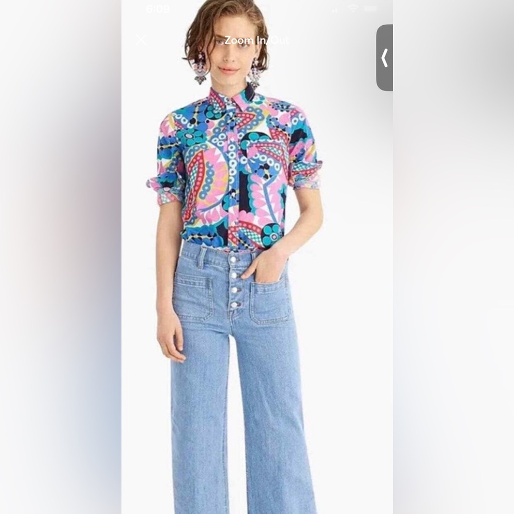 Colorful Patterned Button-Up Shirt